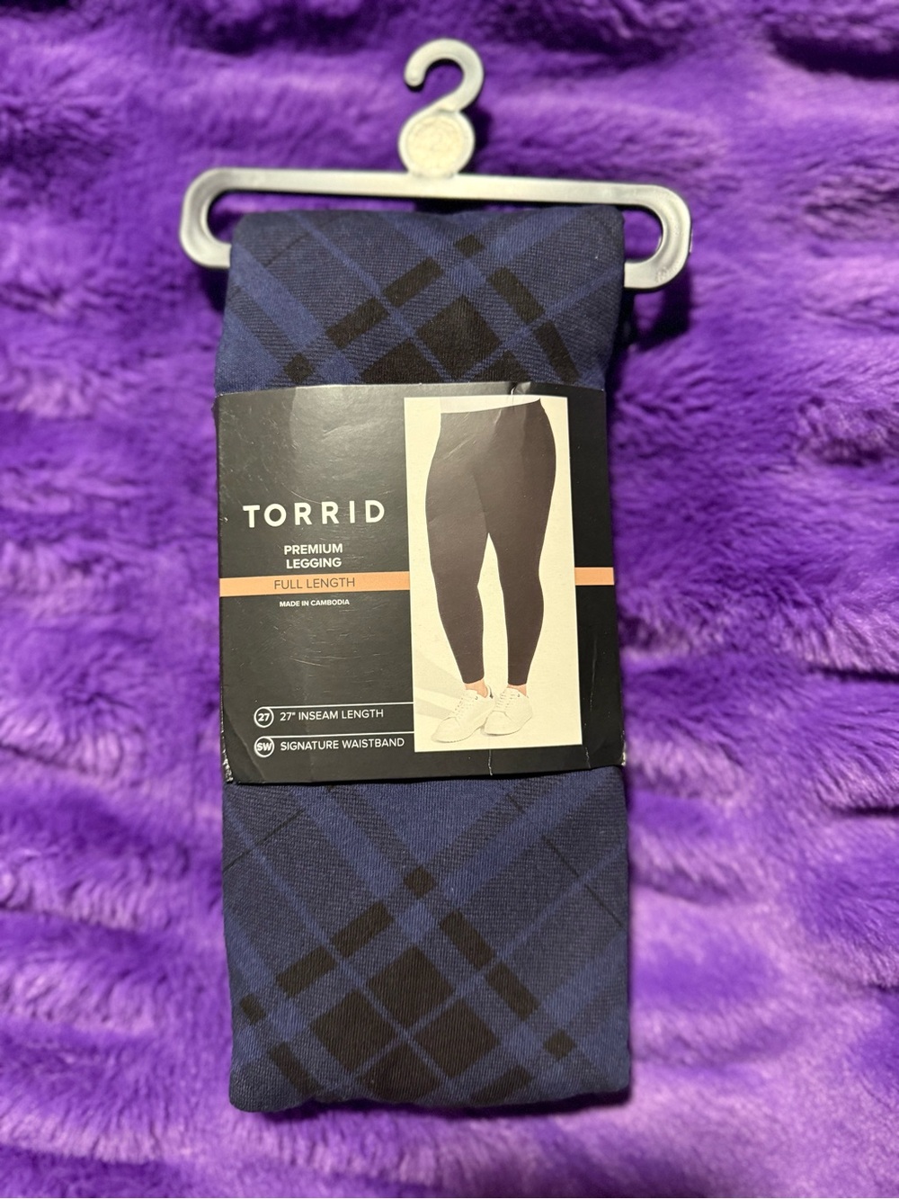 torrid Navy and Black Plaid Premium Legging
